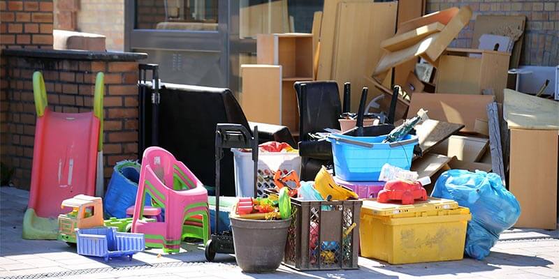 Bulk Trash And Large Items Outside For Rumpke Trash Pickup 1