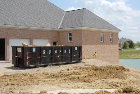 Rumpke Roll Off Residential Dumpster On Home Project Site