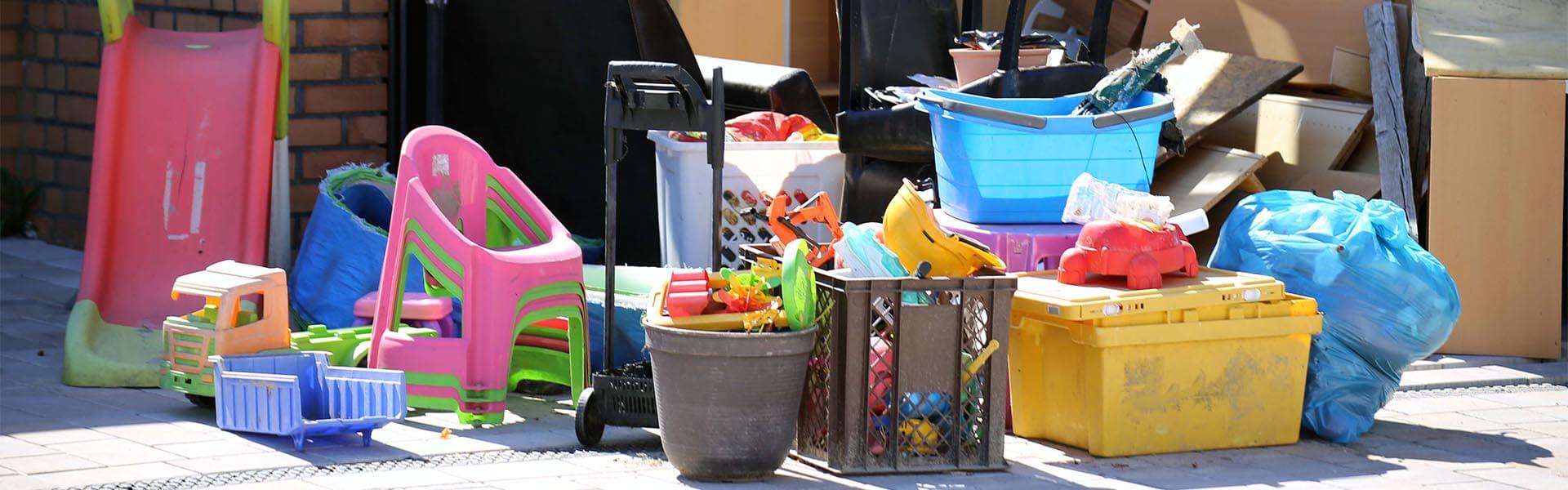 Bulk Trash And Large Items Outside For Rumpke Trash Pickup