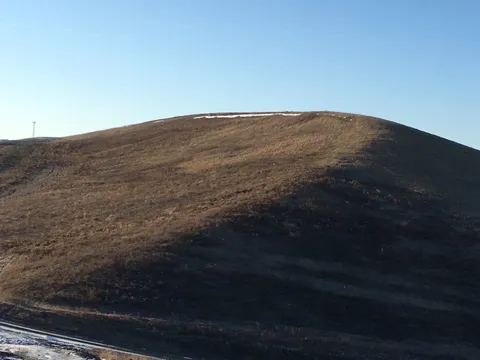 Grassy Green Hill Of Rumpke Columbiana County Landfill In Rogers Ohio