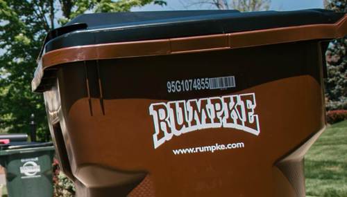 Rumpke Trash Cart For Residential Waste Removal Service
