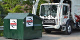 Rumpke Commercial Recycling Container And Front Loader Recycling Truck