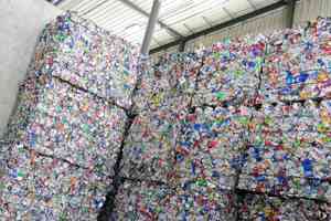 Bales Of Recyclables Ready For End Users