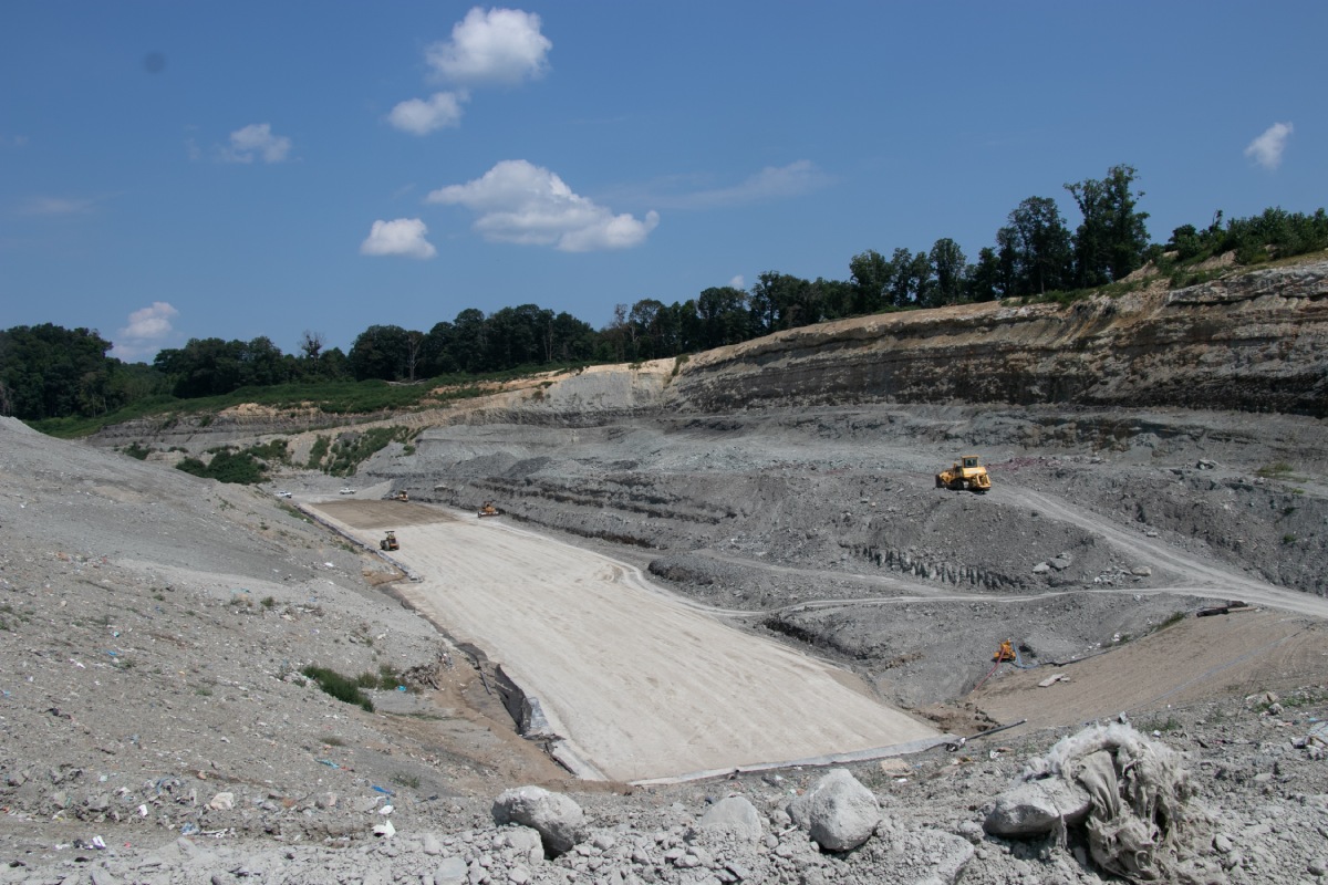 Heavy Equipment On Rumpke Landfill In Nelsonville Ohio