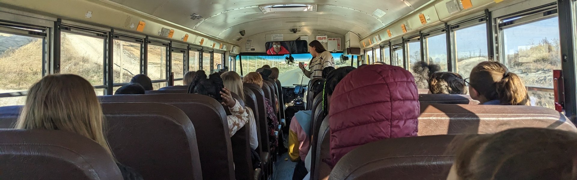 Rumpke Landfill Tour Group In Tour Bus